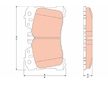 Sada brzdových destiček, kotoučová brzda TRW GDB3473