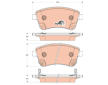Sada brzdových destiček, kotoučová brzda TRW GDB3509