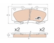 Sada brzdových destiček, kotoučová brzda TRW GDB3534