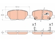 Sada brzdových destiček, kotoučová brzda TRW GDB3583