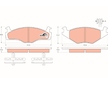 Sada brzdových destiček, kotoučová brzda TRW GDB459