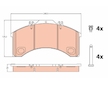Sada brzdových destiček, kotoučová brzda TRW GDB5024