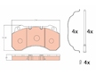 Sada brzdových destiček, kotoučová brzda TRW GDB5071