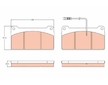 Sada brzdových destiček, kotoučová brzda TRW GDB5074