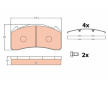 Sada brzdových destiček, kotoučová brzda TRW GDB5088