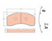 Sada brzdových destiček, kotoučová brzda TRW GDB5089