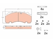Sada brzdových destiček, kotoučová brzda TRW GDB5091