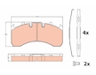 Sada brzdových destiček, kotoučová brzda TRW GDB5098