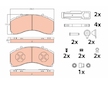 Sada brzdových destiček, kotoučová brzda TRW GDB5111