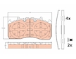 Sada brzdových destiček, kotoučová brzda TRW GDB5112