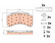 Sada brzdových platničiek kotúčovej brzdy TRW GDB5117