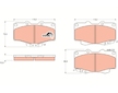 Sada brzdových destiček, kotoučová brzda TRW GDB797