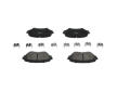 Sada brzdových destiček, kotoučová brzda KAVO PARTS KBP-4550