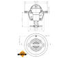 Termostat, chladivo NRF 725126