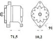 generátor MAHLE MG 821