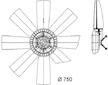 Větrák, chlazení motoru MAHLE CFF 429 000P