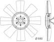Větrák, chlazení motoru MAHLE CFF 434 000P