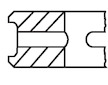 Sada pistnich krouzku MAHLE ORIGINAL 043 24 V0