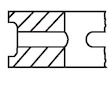 Sada pistnich krouzku MAHLE ORIGINAL 004 45 N2