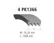 Ozubený klinový remeň DT Spare Parts 3.34347