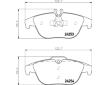 Sada brzdových destiček, kotoučová brzda HELLA PAGID 8DB 355 012-741