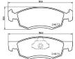 Sada brzdových destiček, kotoučová brzda HELLA PAGID 8DB 355 013-951