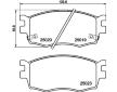 Sada brzdových destiček, kotoučová brzda HELLA PAGID 8DB 355 014-921