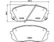 Sada brzdových destiček, kotoučová brzda HELLA PAGID 8DB 355 015-841