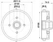 Brzdový buben HELLA PAGID 8DT 355 301-631