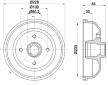 Brzdový buben HELLA PAGID 8DT 355 301-161