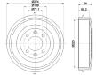 Brzdový buben HELLA PAGID 8DT 355 301-231