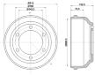 Brzdový buben HELLA PAGID 8DT 355 300-211