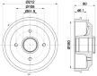 Brzdový buben HELLA PAGID 8DT 355 301-281