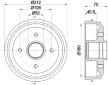 Brzdový buben HELLA PAGID 8DT 355 301-311