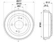 Brzdový buben HELLA PAGID 8DT 355 302-051