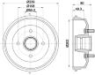 Brzdový buben HELLA PAGID 8DT 355 301-361