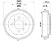 Brzdový buben HELLA PAGID 8DT 355 301-481