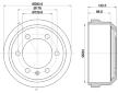 Brzdový buben HELLA PAGID 8DT 355 300-091