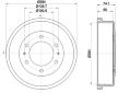Brzdový buben HELLA PAGID 8DT 355 301-541