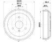 Brzdový buben HELLA PAGID 8DT 355 301-581