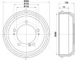 Brzdový buben HELLA PAGID 8DT 355 300-631