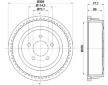 Brzdový buben HELLA PAGID 8DT 355 300-721
