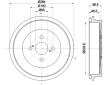Brzdový buben HELLA PAGID 8DT 355 302-711