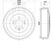 Brzdový buben HELLA PAGID 8DT 355 303-011
