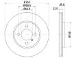 Brzdový kotouč HELLA PAGID 8DD 355 100-651