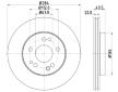 Brzdový kotouč HELLA PAGID 8DD 355 100-941