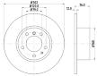 Brzdový kotouč HELLA PAGID 8DD 355 127-021