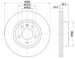 Brzdový kotouč HELLA PAGID 8DD 355 103-721