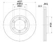 Brzdový kotouč HELLA PAGID 8DD 355 104-711