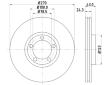 Brzdový kotouč HELLA PAGID 8DD 355 105-641